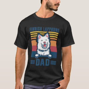 Mens Finnish Lapphund Dad Father Retro Finnish Lap T-Shirt