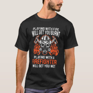 Mens Firefighting Fireman Firefighter Fire Rescue T-Shirt