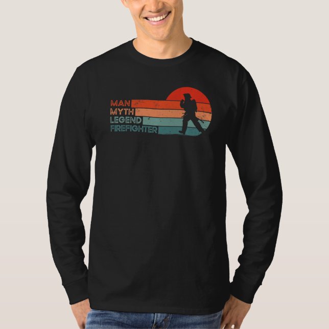 Mens Firefighting Fireman Volunteer Firefighter T-Shirt (Front)