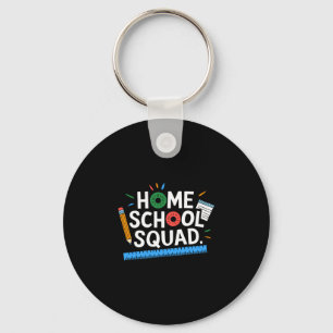 Mens first day of homeschool squad online learners key ring