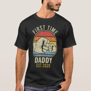 Mens First Time Daddy Est 2026 New Dad Est 2026 Fa T-Shirt
