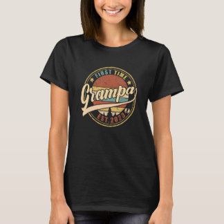 Mens First Time Grampa 2023  For Promoted To Dad T-Shirt