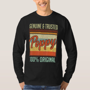 Mens First Time Grandpa Poppy Papa Retro Vintage C T-Shirt