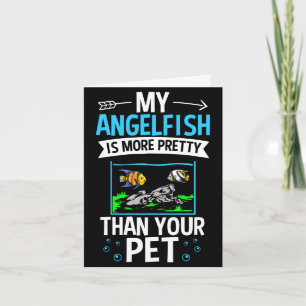 Mens fish owner cute angelfish aquarium fish lover card