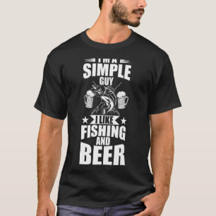 Mens Fisher  Fisherman I'm A Simple Guy I Like Fis T-Shirt
