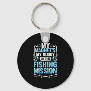Mens fishermen hunter magnetic treasure hunting key ring