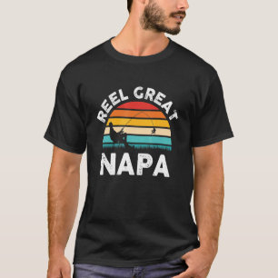 Mens Fishermen Reel Great Napa Vintage Fishing Fat T-Shirt