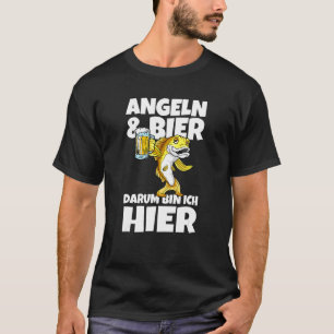 Mens Fishing And Beer Angler Saying Fischer Petr T-Shirt