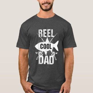 Mens Fishing Dad Reel Cool Dad Fathers Day Fishing T-Shirt