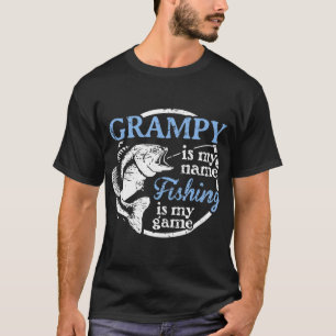 Mens Fishing Grampy Fathers Day Gift for Dad fishe T-Shirt