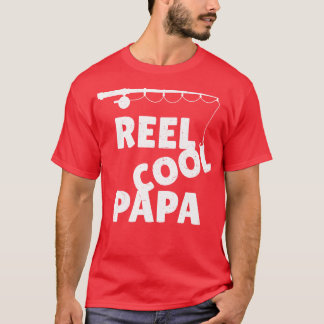 Mens Fishing Reel Cool Papa Fathers Day 1 T-Shirt