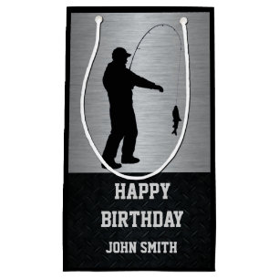 Men's Fishing Themed Happy Birthday Gift Bag
