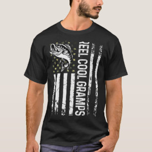 Mens Fishing Us Flag Reel Cool Gramps For Daddy Hu T-Shirt