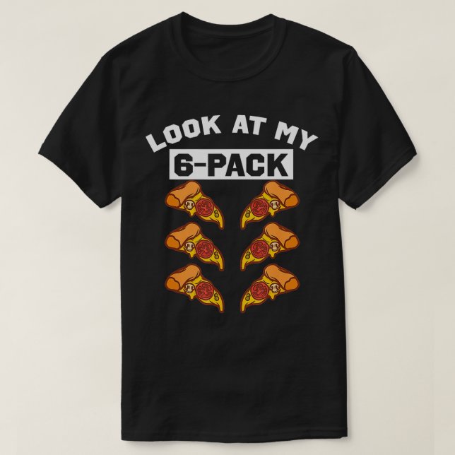 Mens Fitness Pizza Sixpack Funny Gym Workout Lover T-Shirt (Design Front)