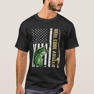 Mens Flag Vintage Reel Cool Abuelo Funny Fathers D T-Shirt