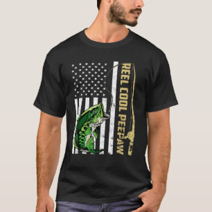 Mens Flag Vintage Reel Cool Peepaw  Fathers Day T-Shirt