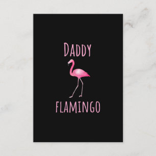 Mens Flamingo Gift Daddy Flamingo Summer Pink Bird Enclosure Card