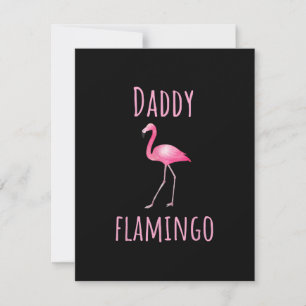 Mens Flamingo Gift Daddy Flamingo Summer Pink Bird Invitation