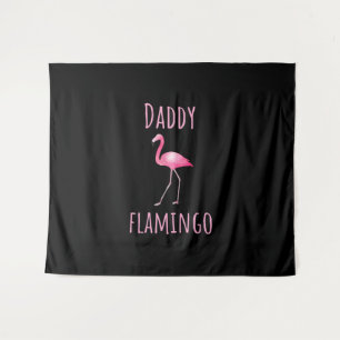 Mens Flamingo Gift Daddy Flamingo Summer Pink Bird Tapestry