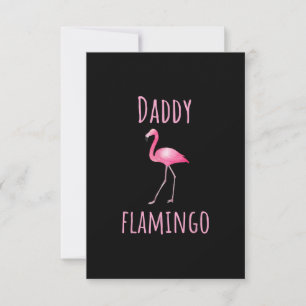 Mens Flamingo Gift Daddy Flamingo Summer Pink Bird Thank You Card