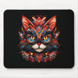 Mens Floral Mexican Cat Day Of The Government Mouse Pad