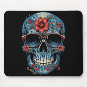 Mens Floral Mexican Skull Day Of The Government Mouse Pad