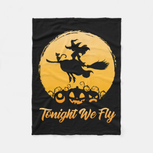 Mens Fly Witch Halloween Shirt Cute Y Moonlight Fleece Blanket