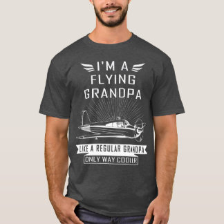 Mens Flying Grandpa Pilot Gift For Men Pilot Humou T-Shirt