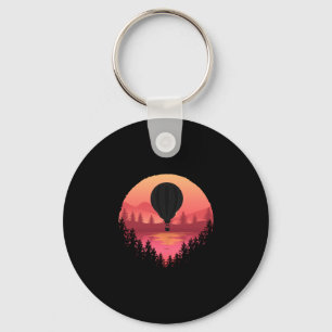 Mens flying hot air balloon_ cool performance key ring