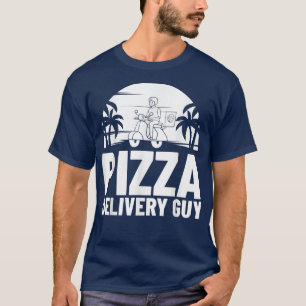 Mens Food Delivery Driver Delivering Pizza Courier T-Shirt