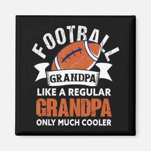 Mens Football Grandpa  Fun Grandfather American Fo Magnet (Front)