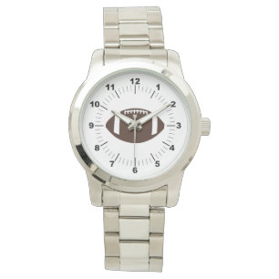 Men's Football Oversized Silver Bracelet Watch