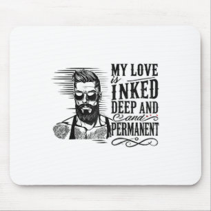 Mens For Anti Valentine’s Day Inked Man Tattooed S Mouse Pad