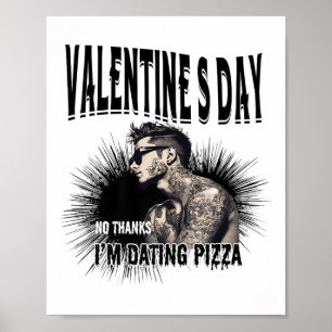 Mens For Anti Valentine’s Day Inked Man Tattooed S Poster