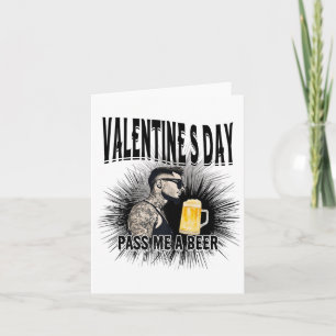 Mens For Anti Valentine’s Day Tattooed Single Man Card