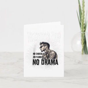 Mens For Anti Valentine’s Day Tattooed Single Man  Card