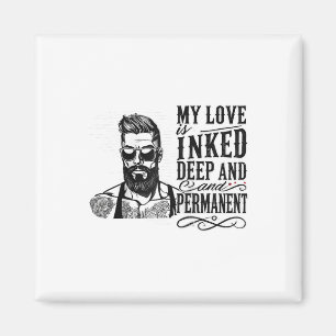 Mens For Anti Valentine’s Day Tattooed Single Man  Magnet