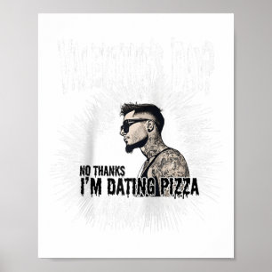 Mens For Anti Valentine’s Day Tattooed Single Man Poster