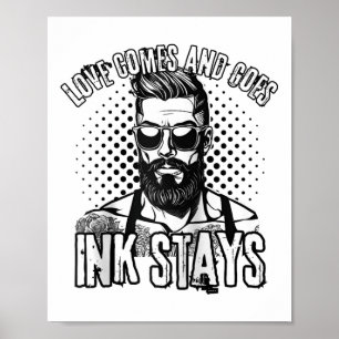 Mens For Anti Valentine’s Day Tattooed Single Men Poster