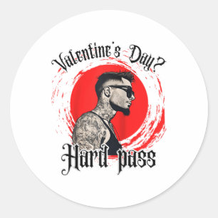 Mens For Tattooed Single Man Inked Man Anti Valent Classic Round Sticker