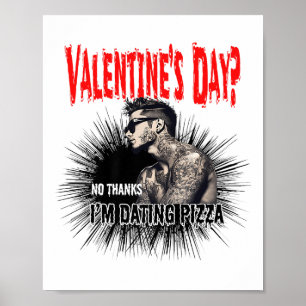 Mens For Tattooed Single Man Inked Man Anti Valent Poster