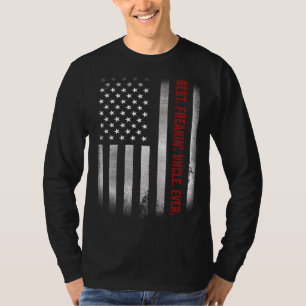 Mens  For Uncle  Best Freakin Uncle Ever Us Flag T-Shirt