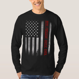 Mens For Uncle Best Freakin Uncle Ever Us Flag T-Shirt