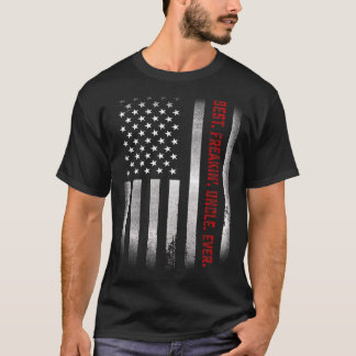 Mens  For Uncle  Best Freakin Uncle Ever Us Flag T-Shirt