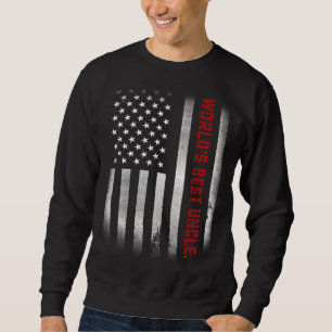 Mens For Uncle World's Best Uncle Ever Us Flag 1 Sweatshirt