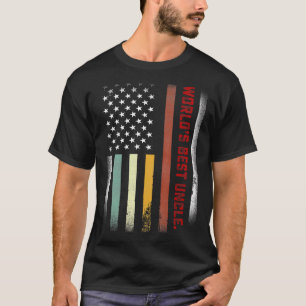 Mens For Uncle World's Best Uncle Ever Us Flag T-Shirt