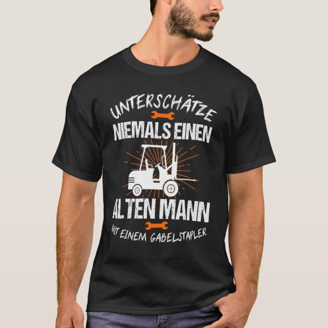 Mens Forklift Driver Forklift Truck Warehouse T-Shirt (Front)