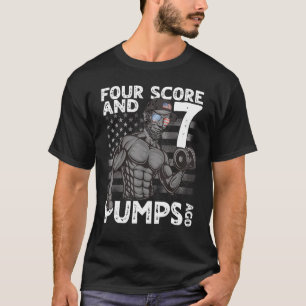 Mens Four Score and Seven Pumps Ago Lincoln Gym 4t T-Shirt