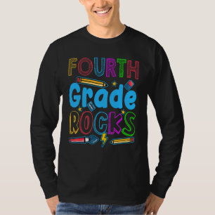 Mens Fourth Grade Rocks  Team 4th Grade Teacher T-Shirt