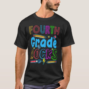 Mens Fourth Grade Rocks Team 4th Grade Teacher T-Shirt